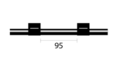 Viton peristaltické hadičky, 2 zarážky, 95 mm