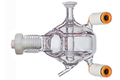 Jacketed Twister Spray Chamber with Helix , 50ml cyclonic, Borosilicate glass