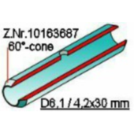 Tube, pyrocoated, plane 60°, 10 ks (56Shi15)