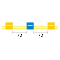 PharMed peristaltické hadičky, 3 zarážky, 72 mm, 1.52mm ID žlutá/modrá (1.52-PH-3)