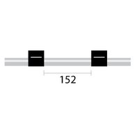 PVC peristaltické hadičky, prodloužená verze, 2 zarážky, 152 mm