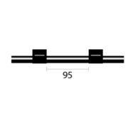 Viton peristaltické hadičky, 2 zarážky, 95 mm