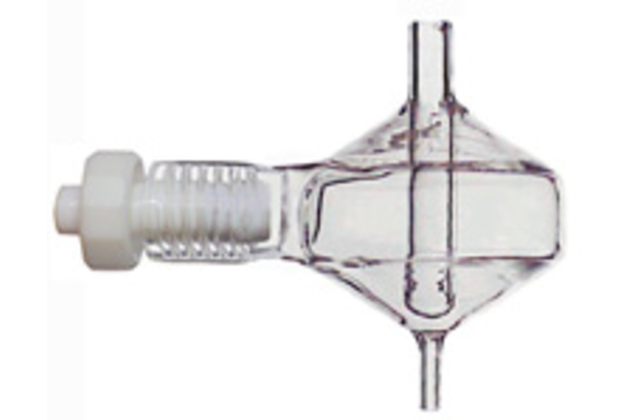 Twinnabar Spray Chamber with Helix, 20ml cyclonic, Borosilicate glass