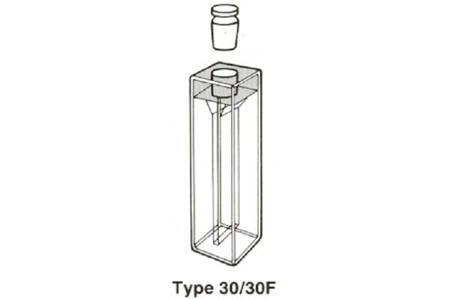 Kyveta, typ 30F–  mikro fluorimetrická se zátko