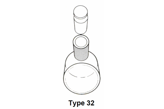 Kyveta, typ 32– cylindrická se zátkou