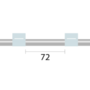 PVC peristaltické hadičky, 2 zarážky, 72 mm, KRÁTKÉ (celková délka - 157 mm), (1.02-WHT-S)