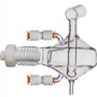 Jacketed Twister Spray Chamber with Helix , 50ml cyclonic, Borosilicate glass (20-809-0246HE)